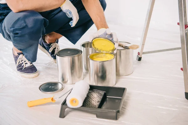 Painting professional at work
